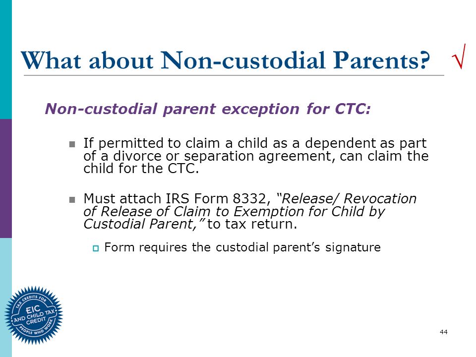 can non custodial parent claim child as dependent