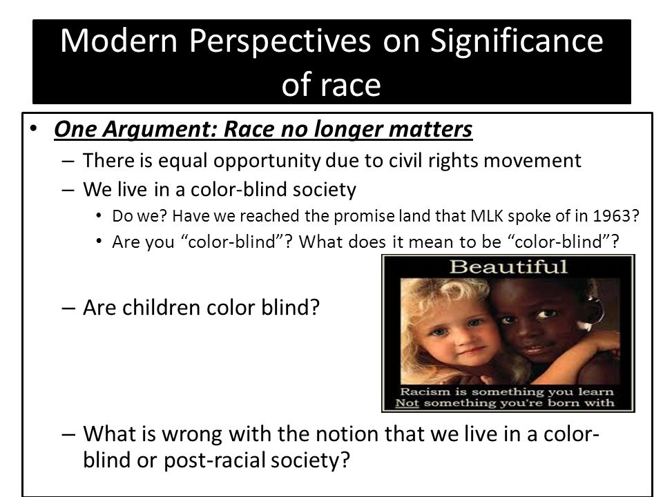 Racial Ethnicity And Immigration Chapter 3 Does Race Still Matter What S The Difference Between Prejudice And Discrimination Are You Colorblind Why Ppt Download Racial Ethnicity And Immigration Chapter 3 Does Race Still Matter What S The Difference Between Prejudice And Discrimination Are You Colorblind Why Ppt Download