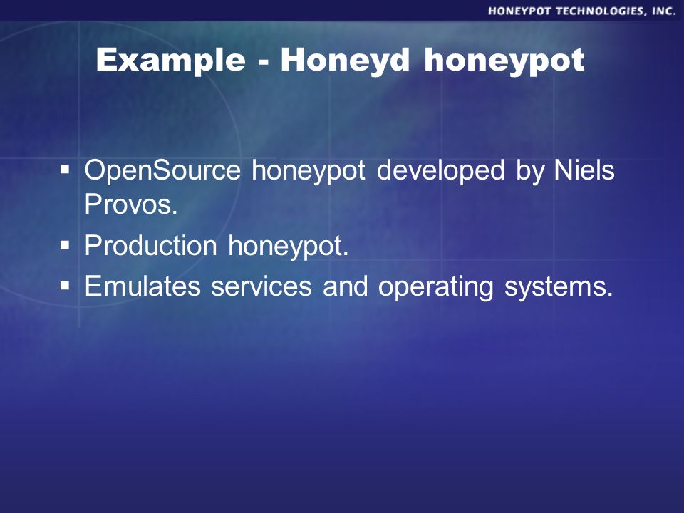 Honeypots An Overview By Lance Spitzner Your Speaker President