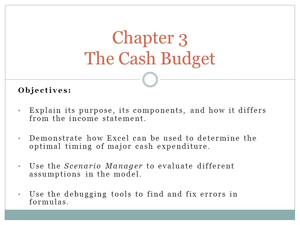 objectives explain its purpose its components and how it differs
