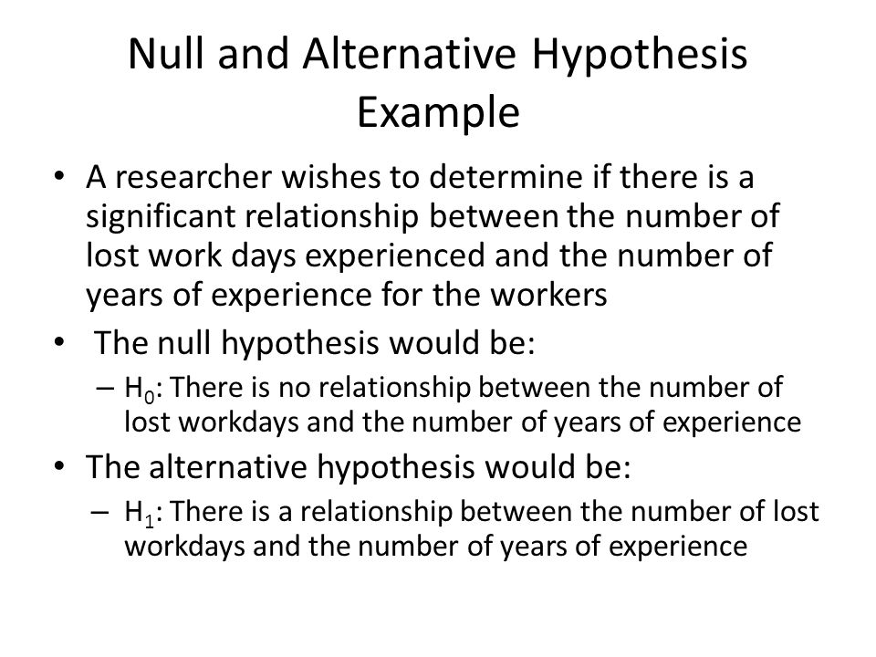 example of null hypothesis in research paper