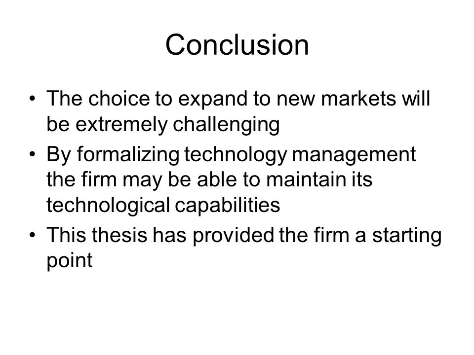 thesis on technological capabilities