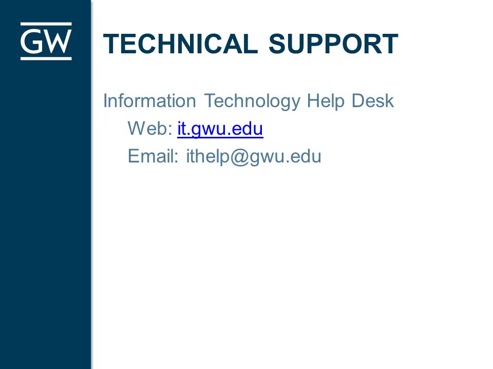 Welcome To Gw This Orientation Will Provide You With Information