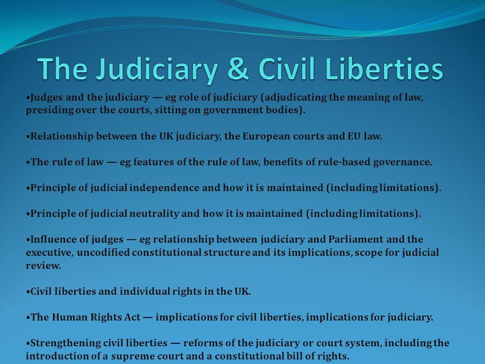 Judges And The Judiciary Eg Role Of Judiciary