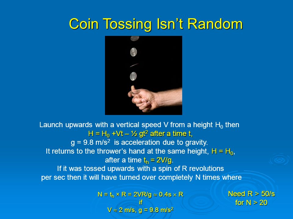 Throwing Jumping And Spinning John D Barrow Launch Upwards With A Vertical Speed V From A Height H 0 Then H H 0 Vt Gt 2 After A Time T G Ppt Download