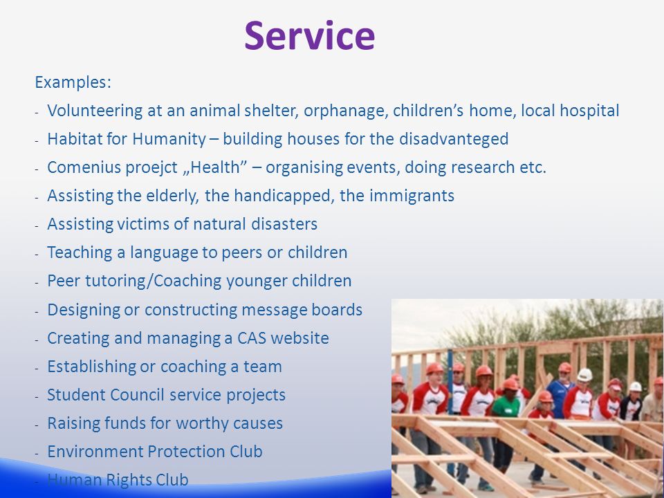 cas creativity action service ib diploma programme hexagon ppt