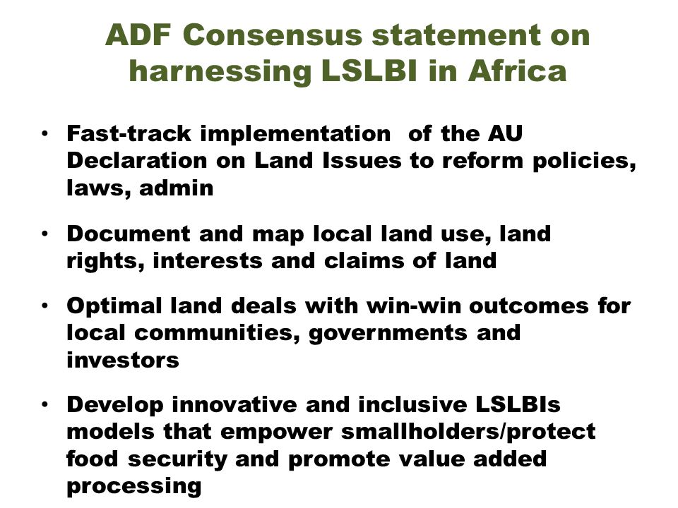 Fast tracking the implementation of Africa's Development Fast tracking the implementation of Africa's Development