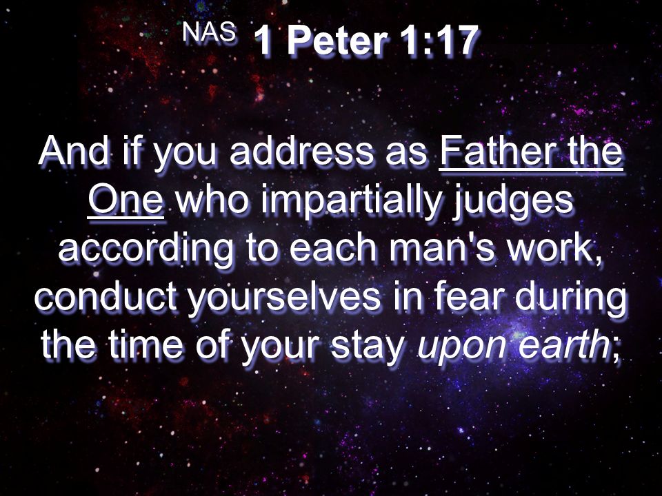 Nas 1 Peter 12 According To The Foreknowledge Of God The