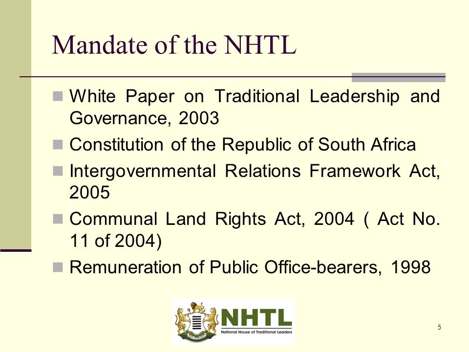 Image result for legislation house of traditional leaders south africa logo