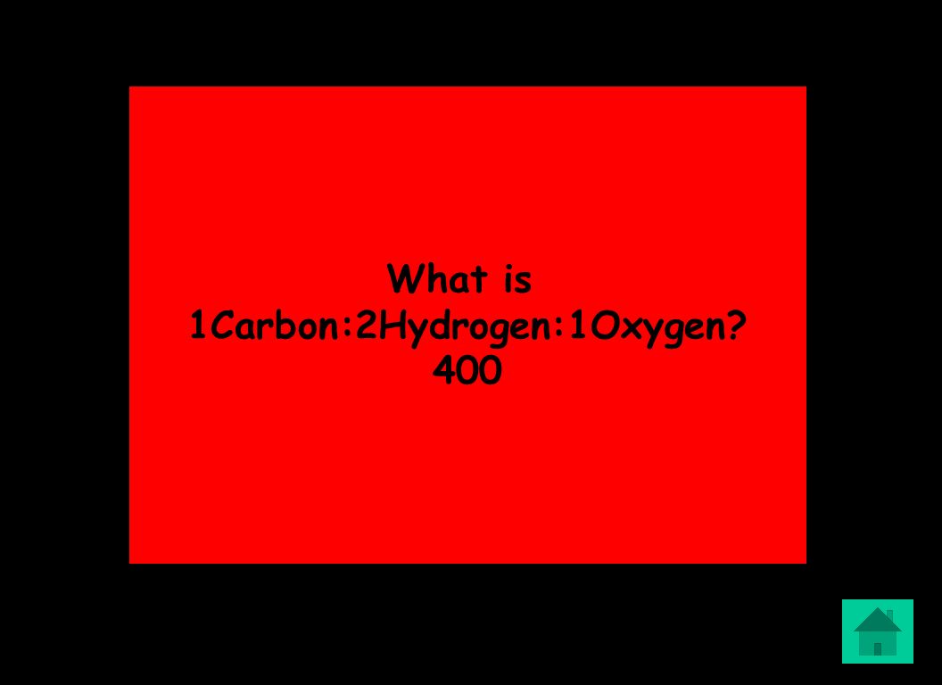 What is 1Carbon:2Hydrogen:1Oxygen 400
