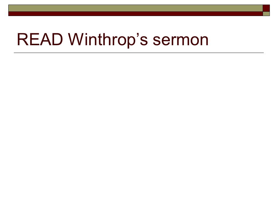 READ Winthrop’s sermon