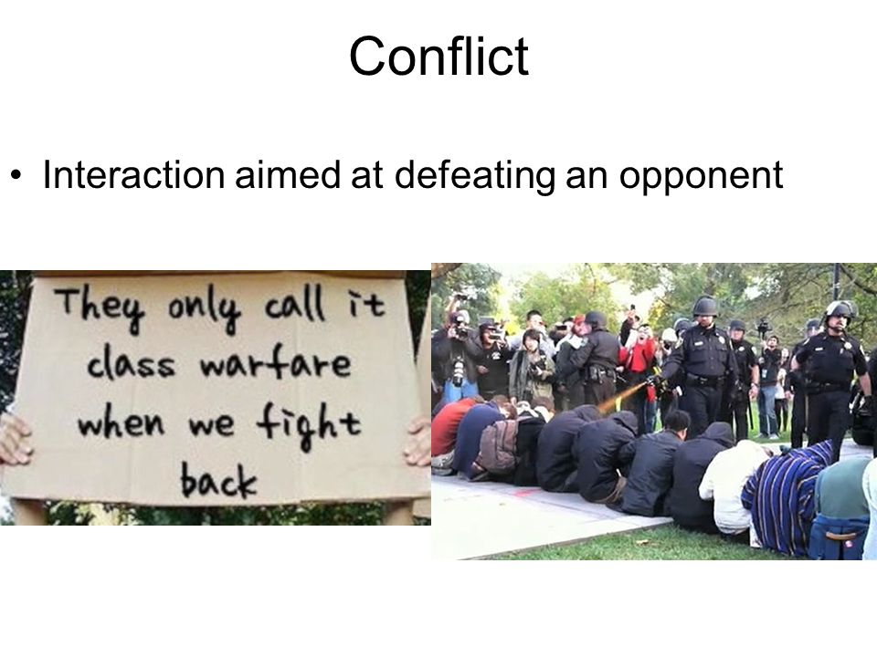 Conflict Interaction aimed at defeating an opponent