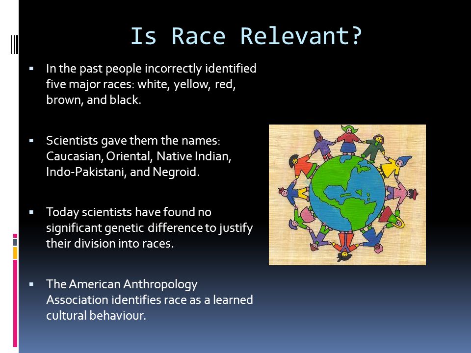 Is Race Relevant.