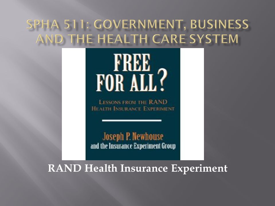 RAND Health Insurance Experiment