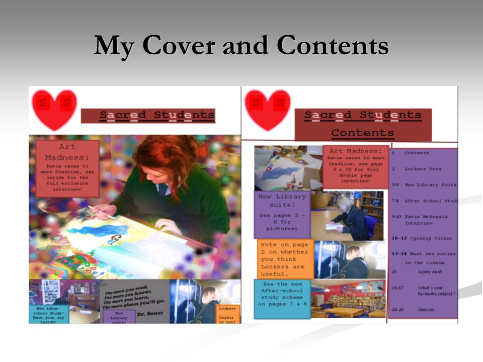 My Cover and Contents