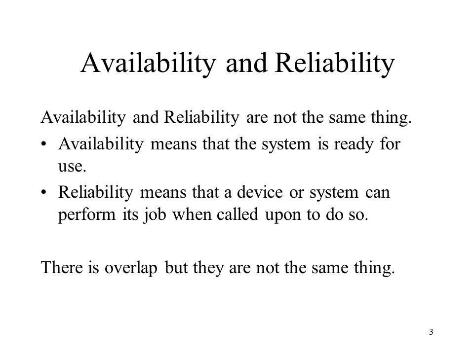 1 availability policy slides