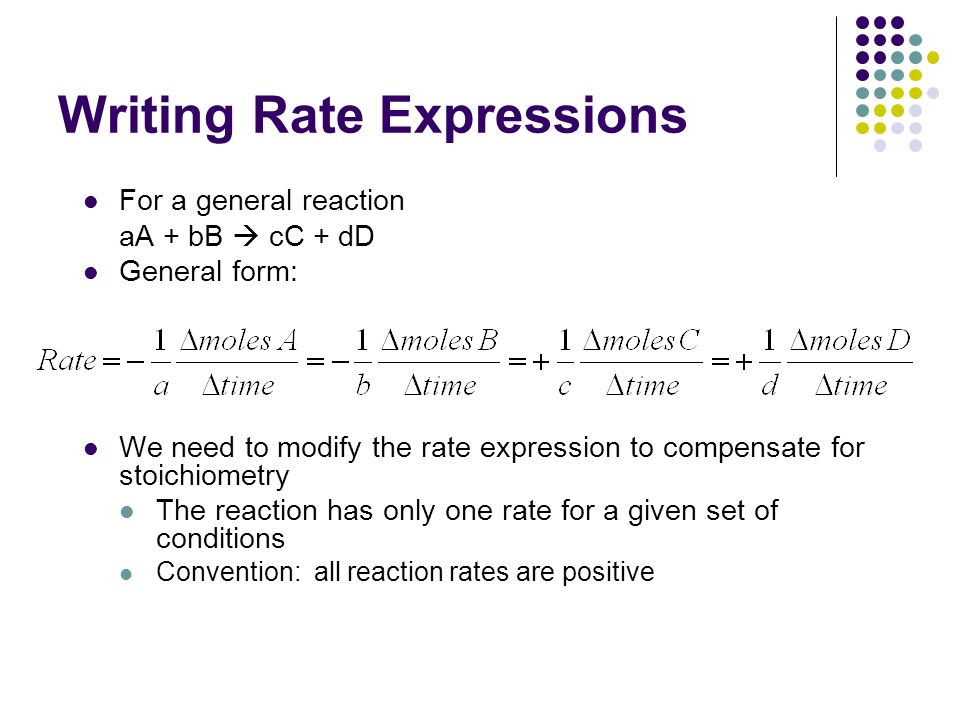 kinetics reaction rates collision theory factors affecting reaction rate expression