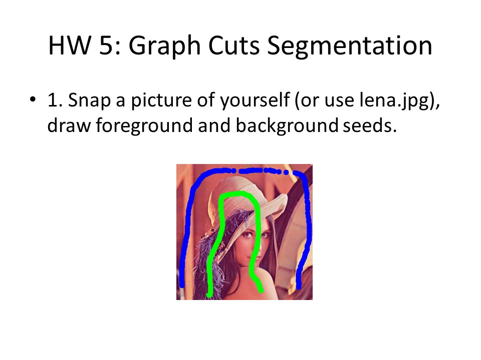HW 5: Graph Cuts Segmentation 1.