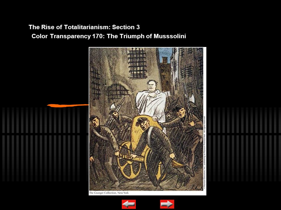 The Rise of Totalitarianism: Section 3 Color Transparency 170: The Triumph of Musssolini 5 of 8