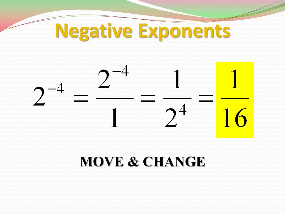 Negative Exponents MOVE & CHANGE