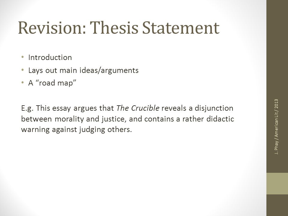 the crucible thesis statement abigail