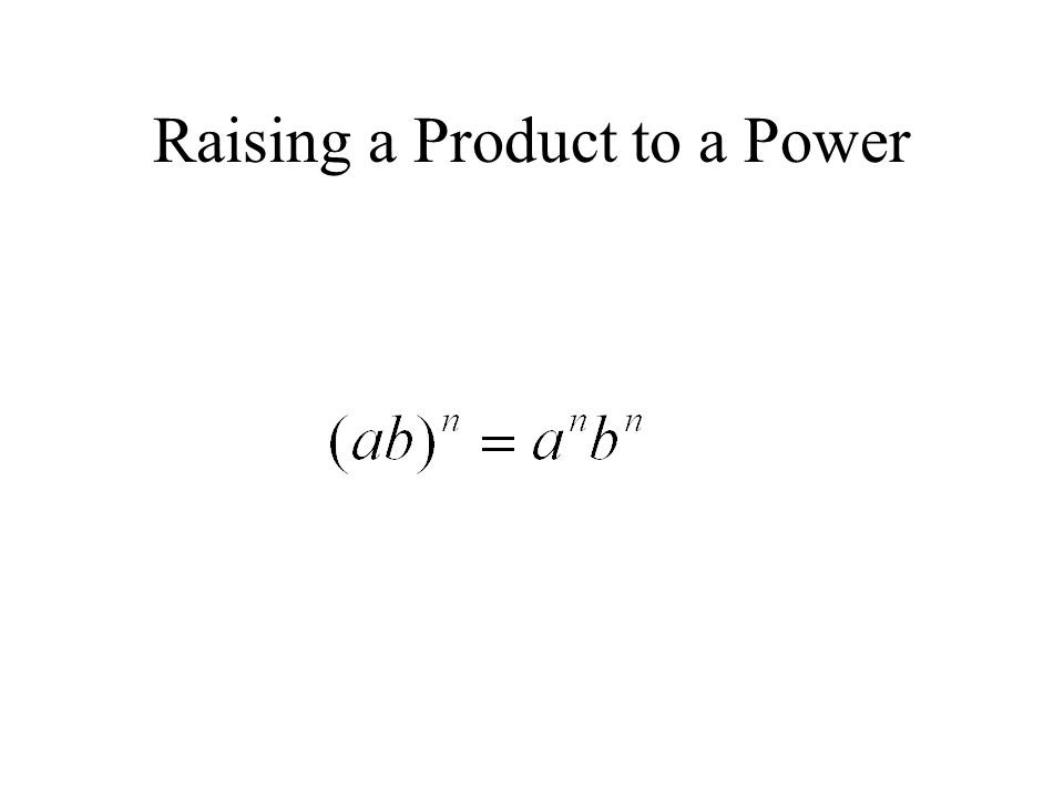 Raising a Product to a Power