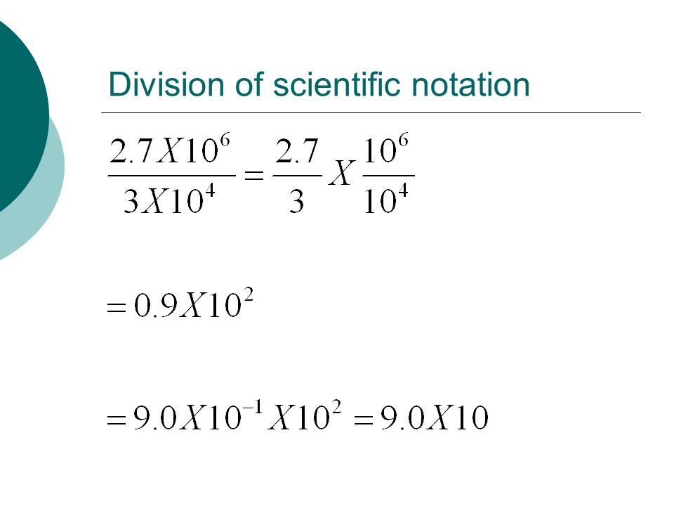 Division of scientific notation