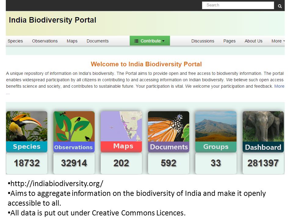 Aims to aggregate information on the biodiversity of India and make it openly accessible to all.