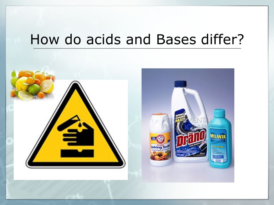How do acids and Bases differ