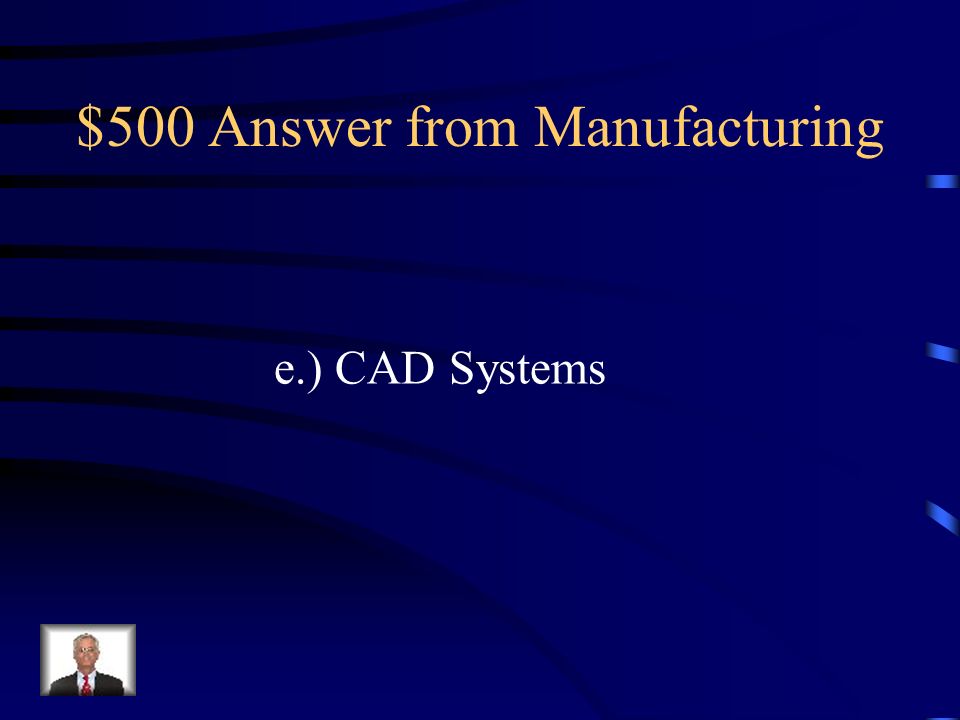 $500 Question from Manufacturing When designing engineering solutions to problems, which of the following is NOT taken Into account.