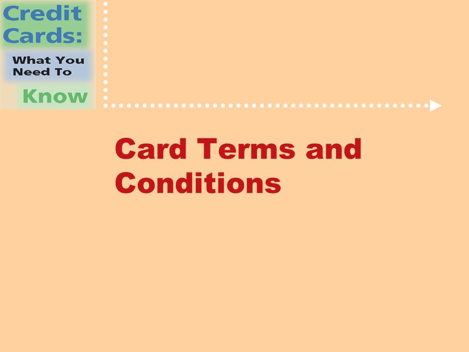 Card Terms and Conditions
