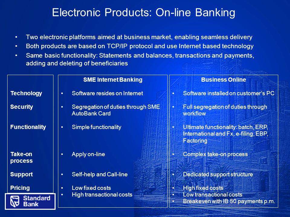 The Sme Offerings Of Standard Bank Of South Africa Value Adding