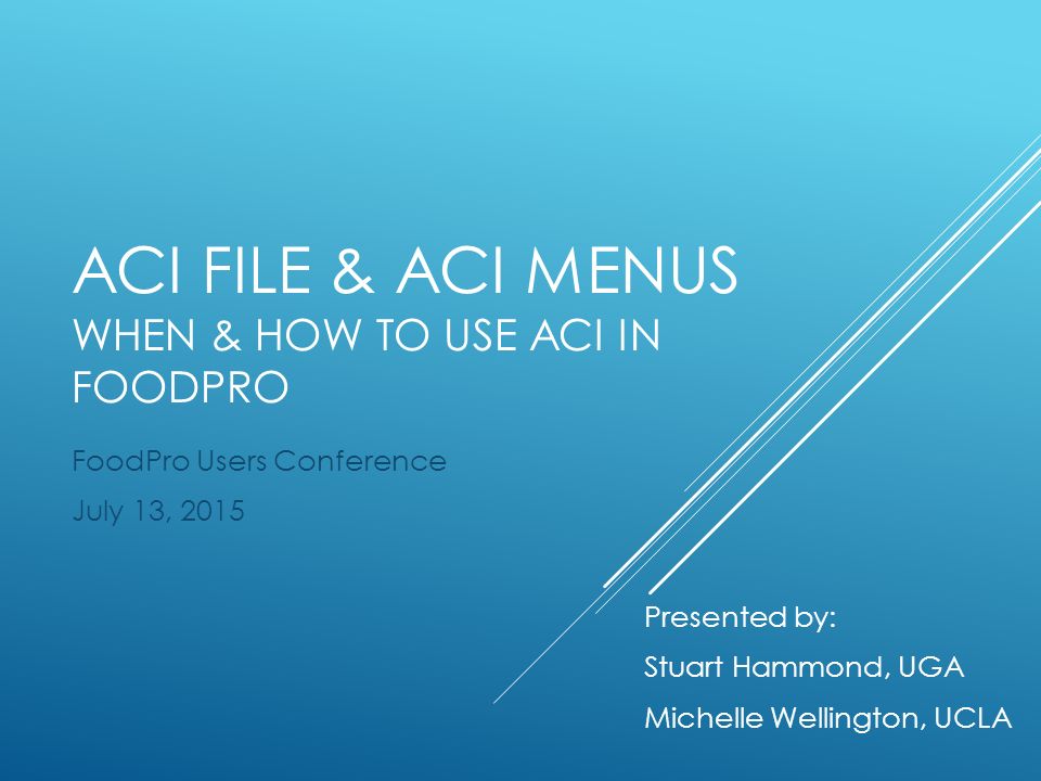aci file aci menus