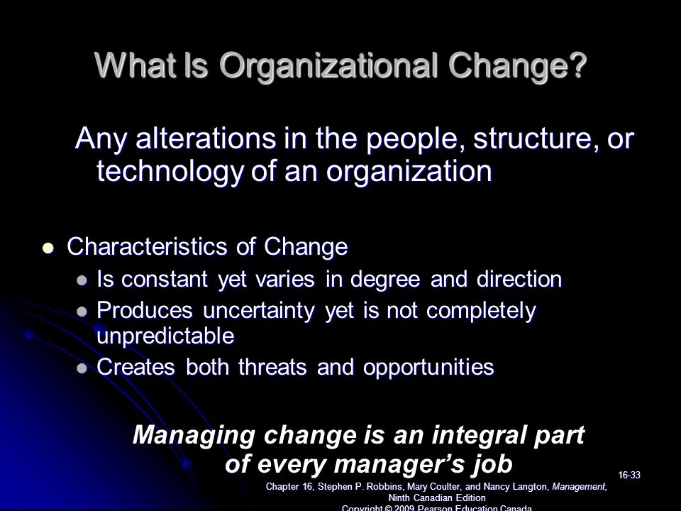 What Is Organizational Change.
