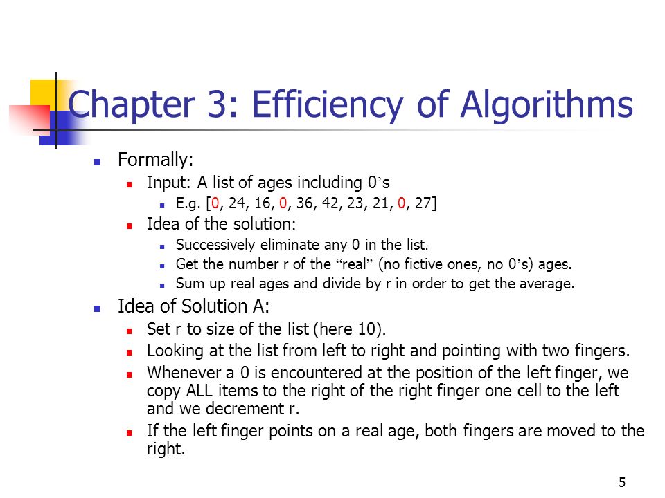 1 Chapter 3: Efficiency of Algorithms Quality attributes for algorithms ...