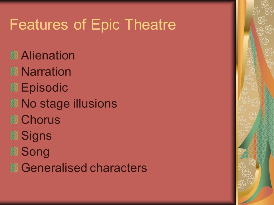 characteristics of epic theatre