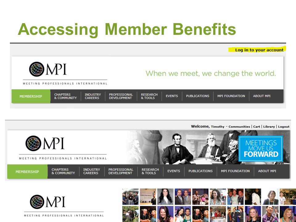 Accessing Member Benefits