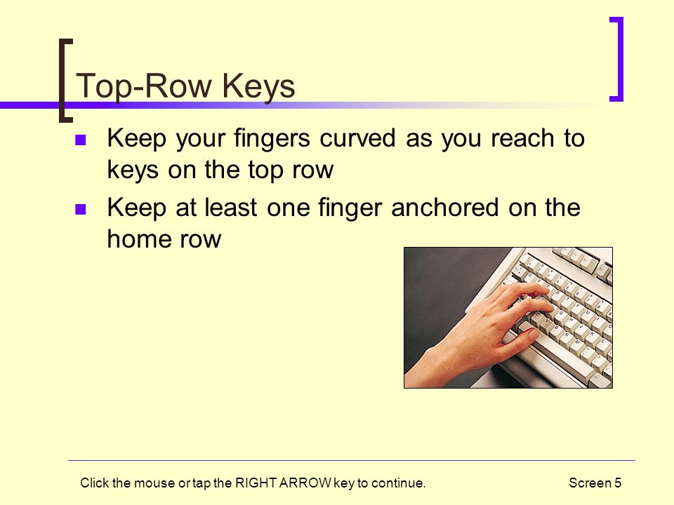 Letter Keys Position and Technique Copyright 2006 South Western