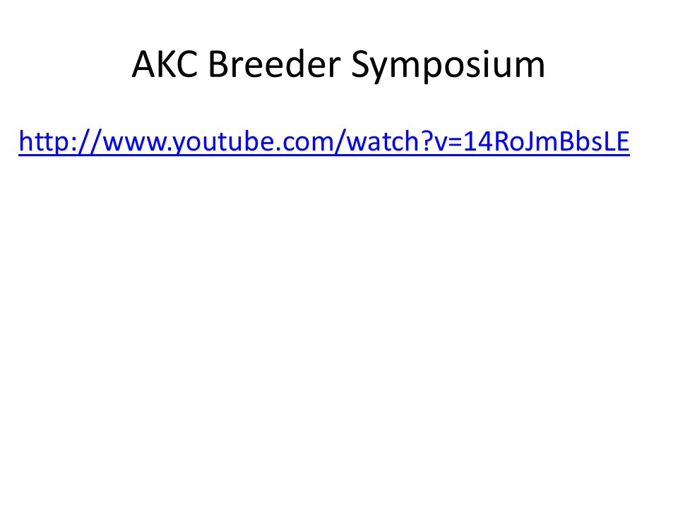 AKC Breeder Symposium   v=14RoJmBbsLE