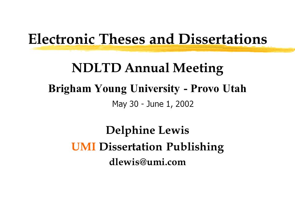 Byu electronic thesis and dissertation difference