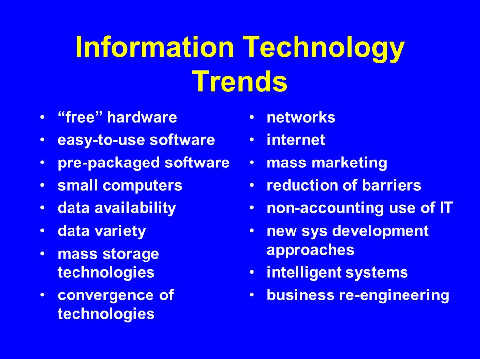 latest trends in information technology hardware and software