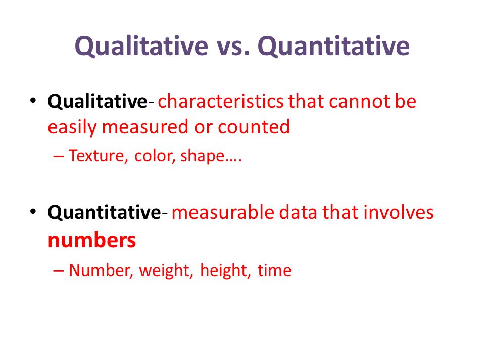 Qualitative vs.