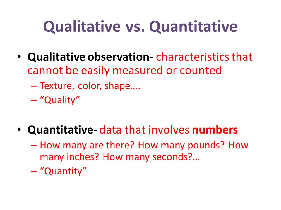 Qualitative vs.