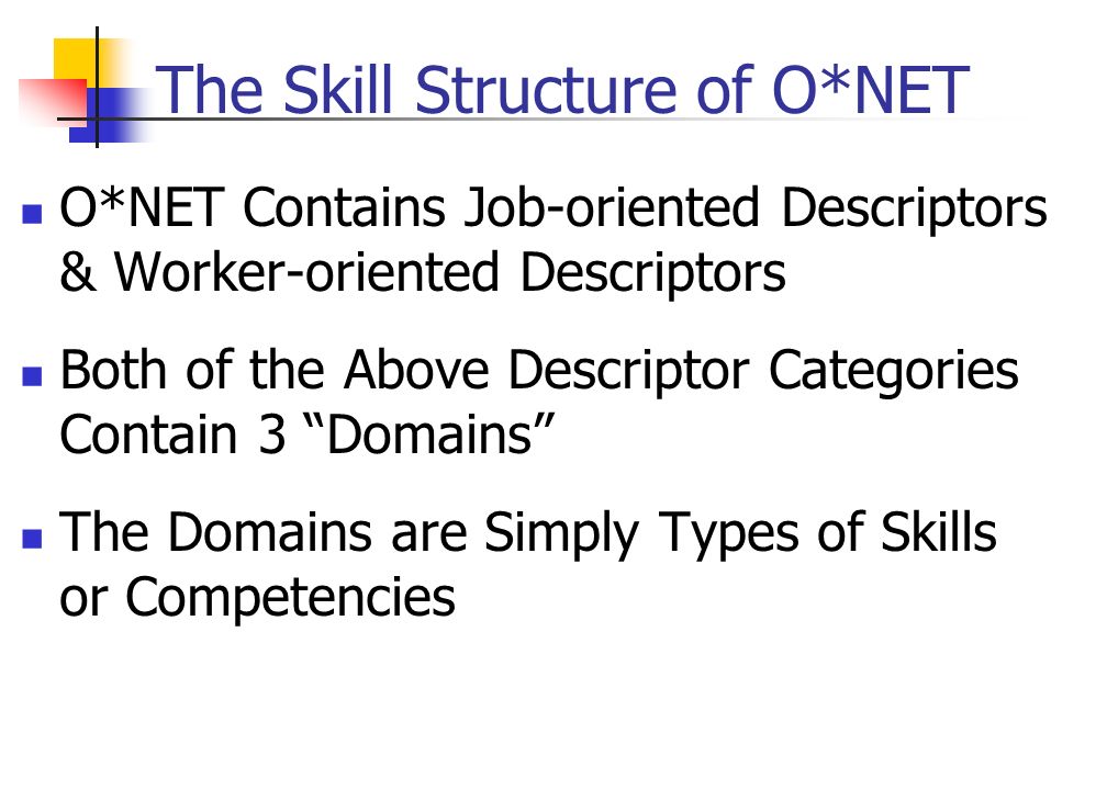 O*Net - Skill Information 