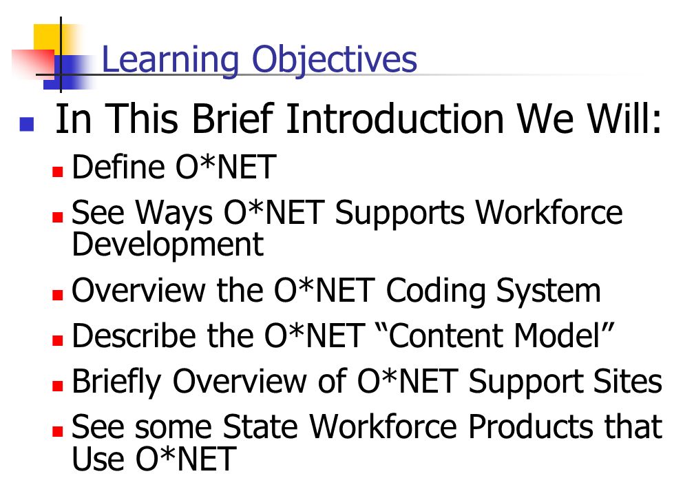 O*Net Online Presentation 