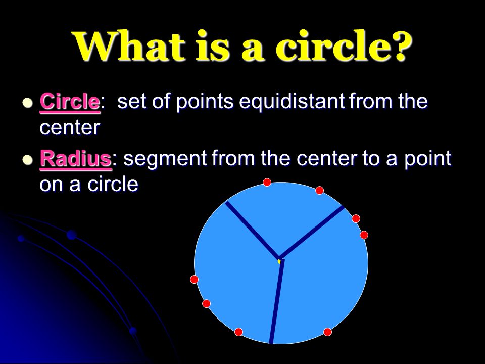 What is a circle.