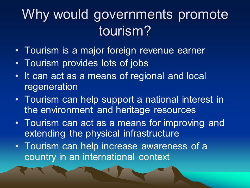 importance of promoting tourism