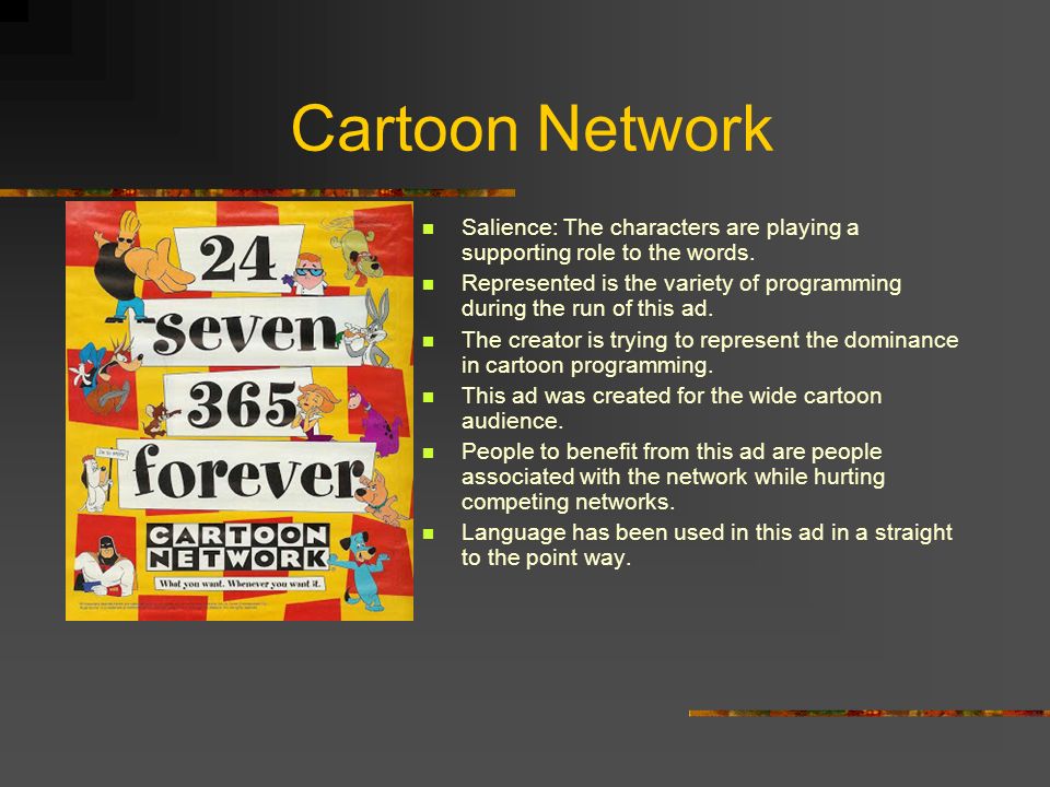 Cartoon Network Advertising, Networks