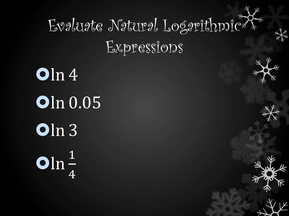 Evaluate Natural Logarithmic Expressions