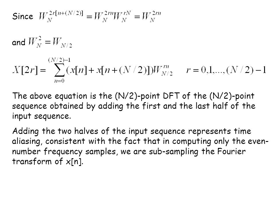decimation in frequency fft algorithm the decimation in time fft fft algorithm